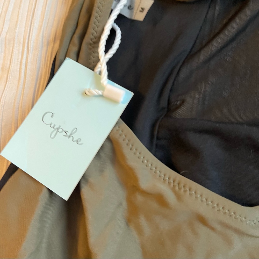 Cupshe Olive Green and Black One-Piece Swimsuit - Picture 11 of 12